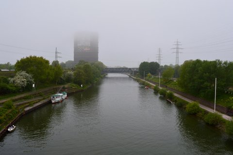 Die Regatta Strecke noch im Nebel...